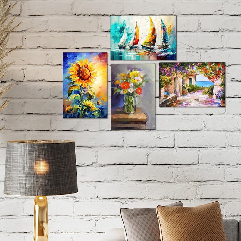Moinchore 100 Pcs Mini Painting Canvas Panels Art Painting Canvases Panels Cotton Blank White Small Canvas Acid Free Boards for Watercolor Acrylic Oil Paint(4 x 6 Inch) - Image 5